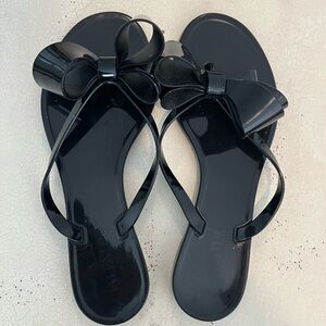 Valentino Elegant Black Bow Sandals
